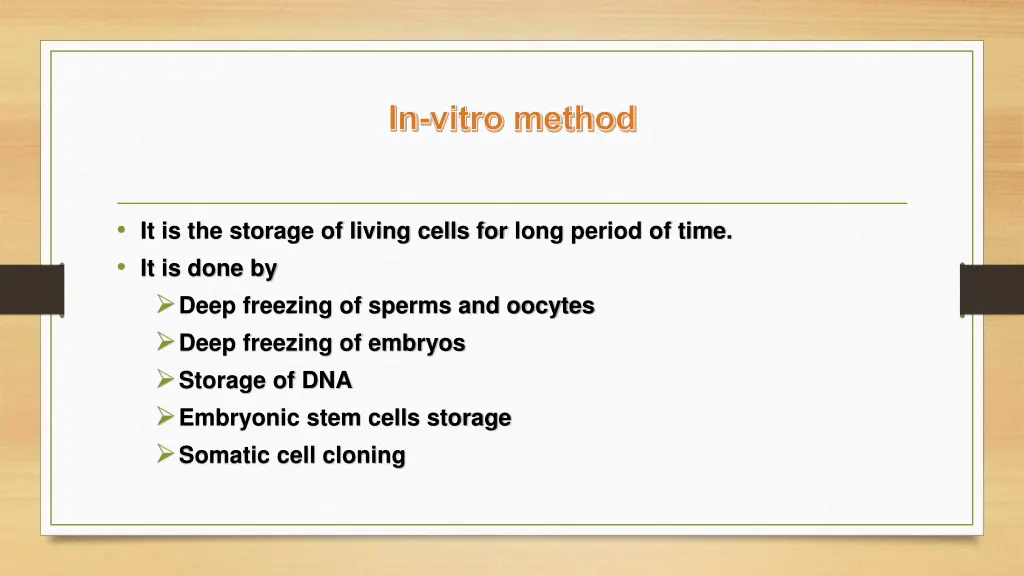 in vitro method