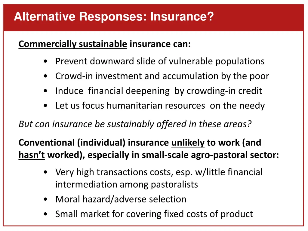 alternative responses insurance