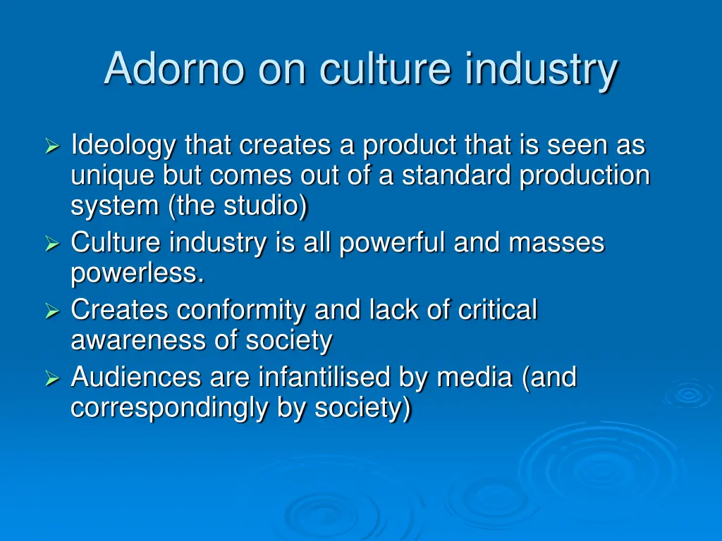 adorno on culture industry