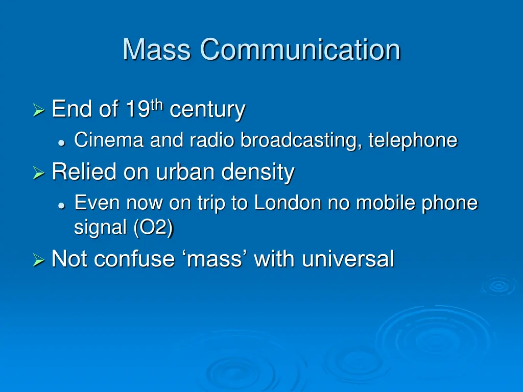 mass communication