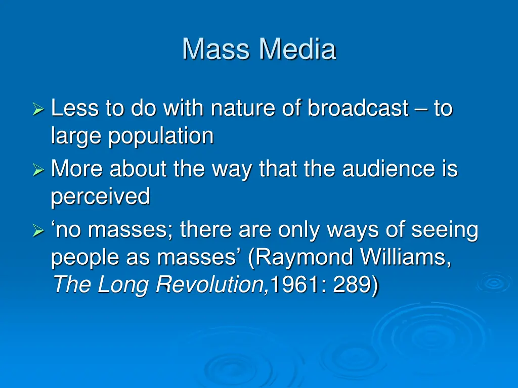 mass media