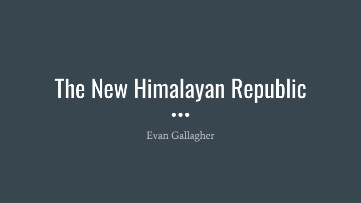 the new himalayan republic