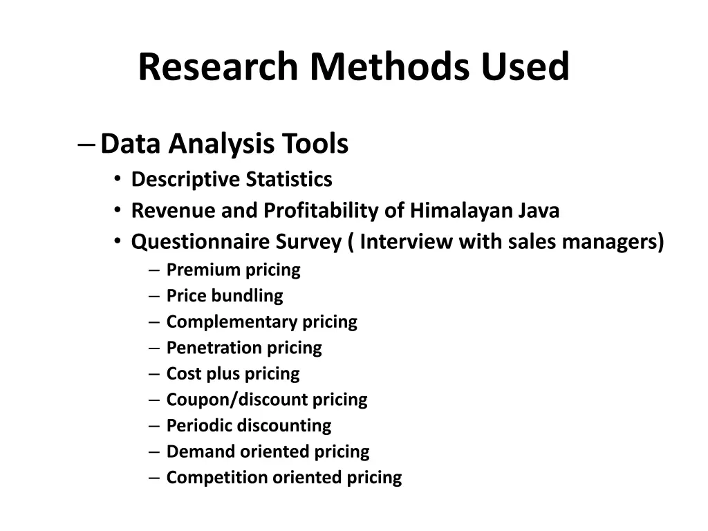 research methods used 1