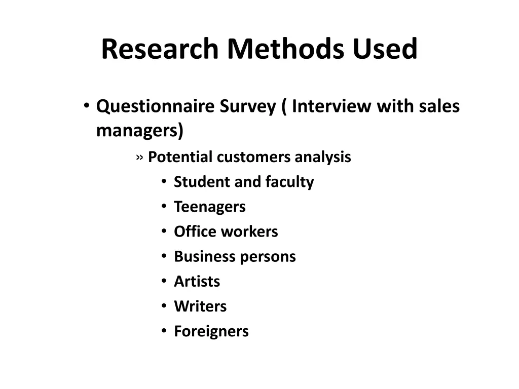 research methods used 2