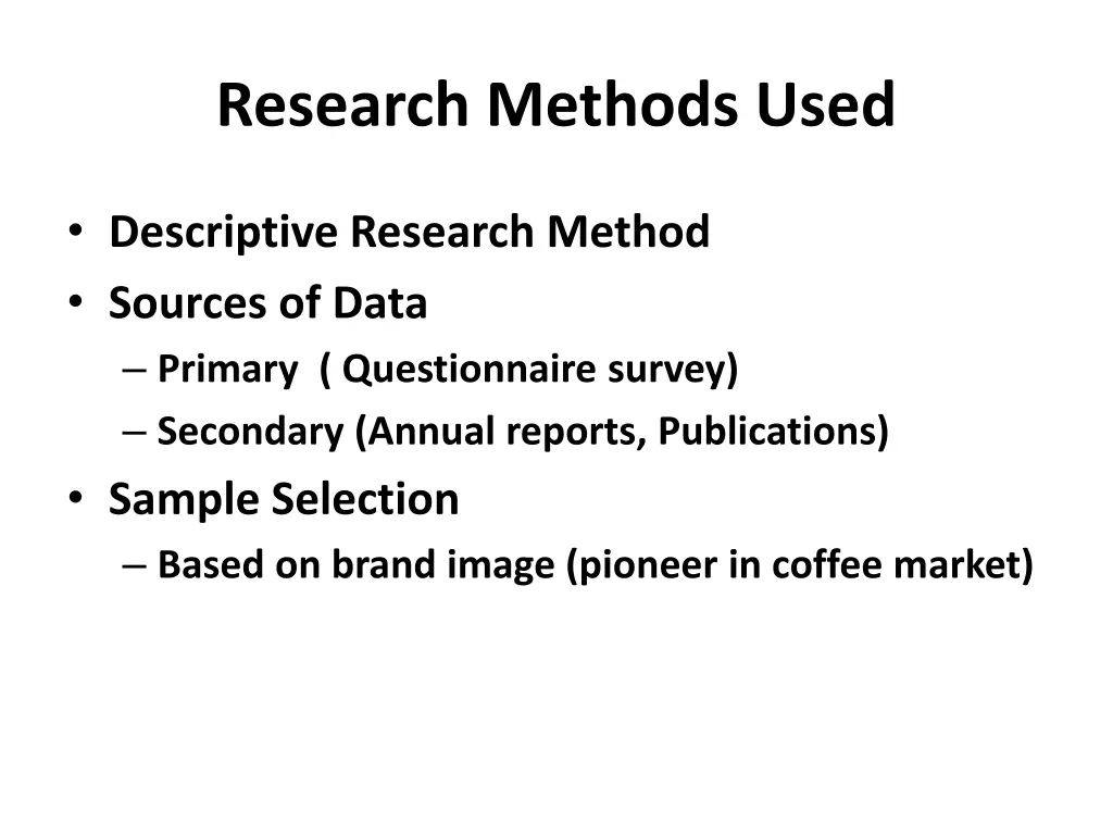 research methods used