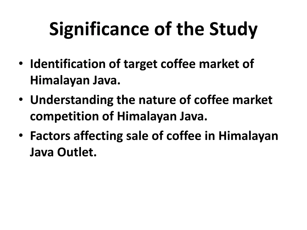 significance of the study