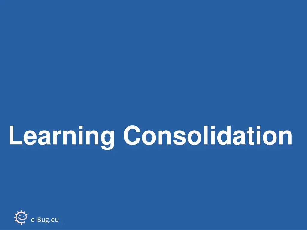 learning consolidation