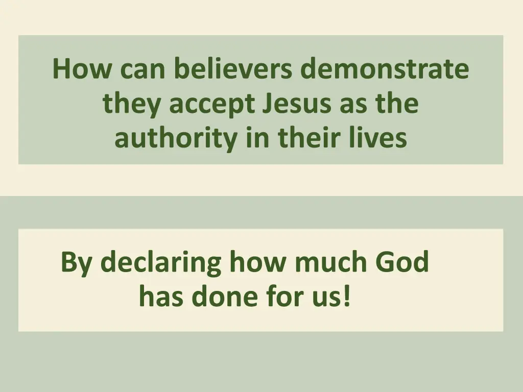 how can believers demonstrate they accept jesus