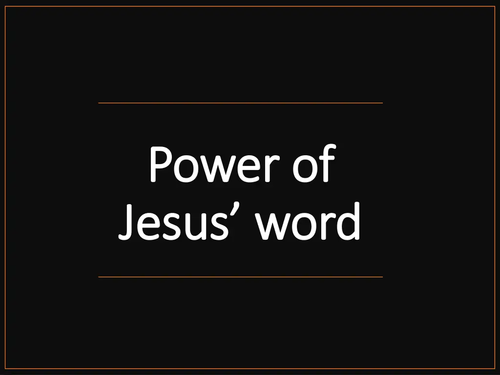 power of power of jesus word jesus word