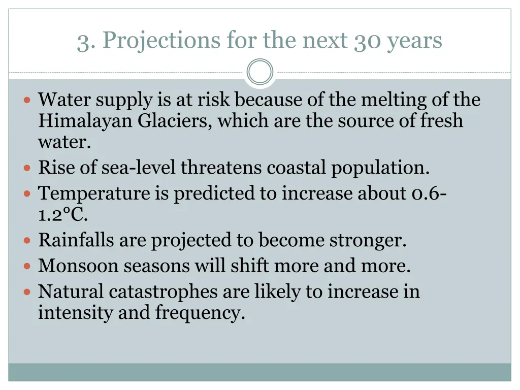 3 projections for the next 30 years