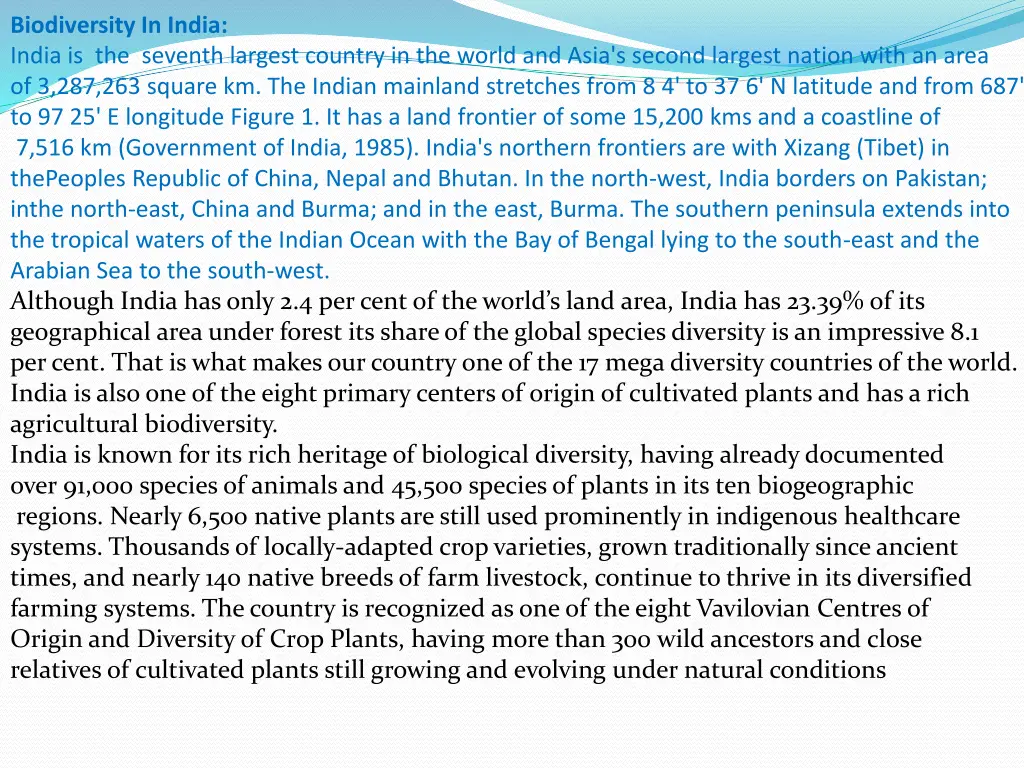 biodiversity in india india is the seventh