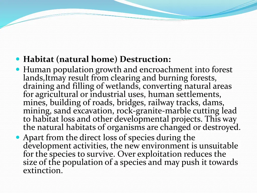 habitat natural home destruction human population