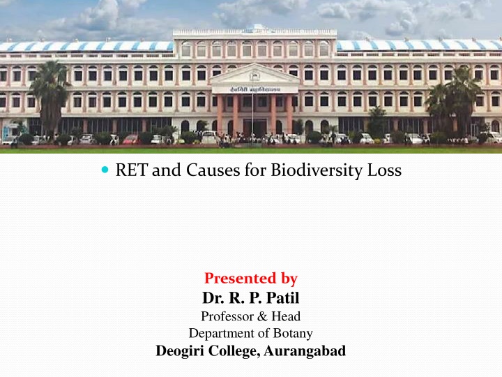 ret and causes for biodiversity loss