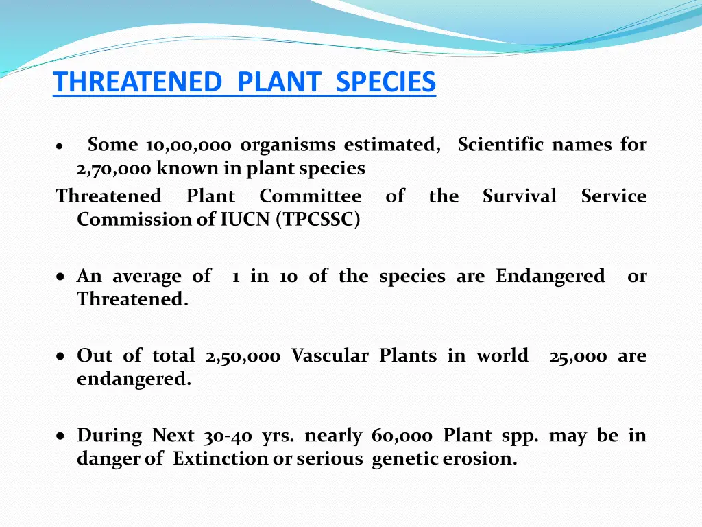 threatened plant species