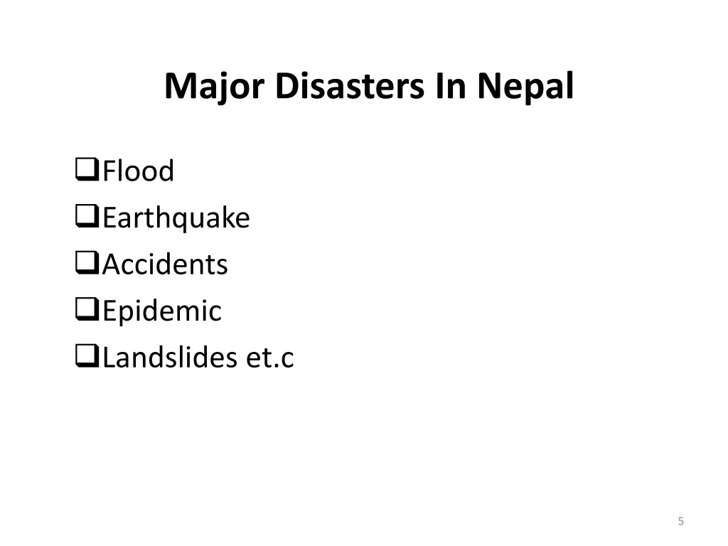 major disasters in nepal