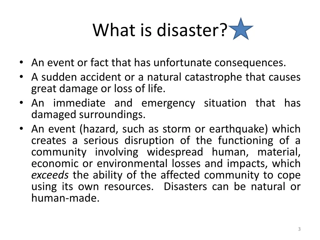 what is disaster