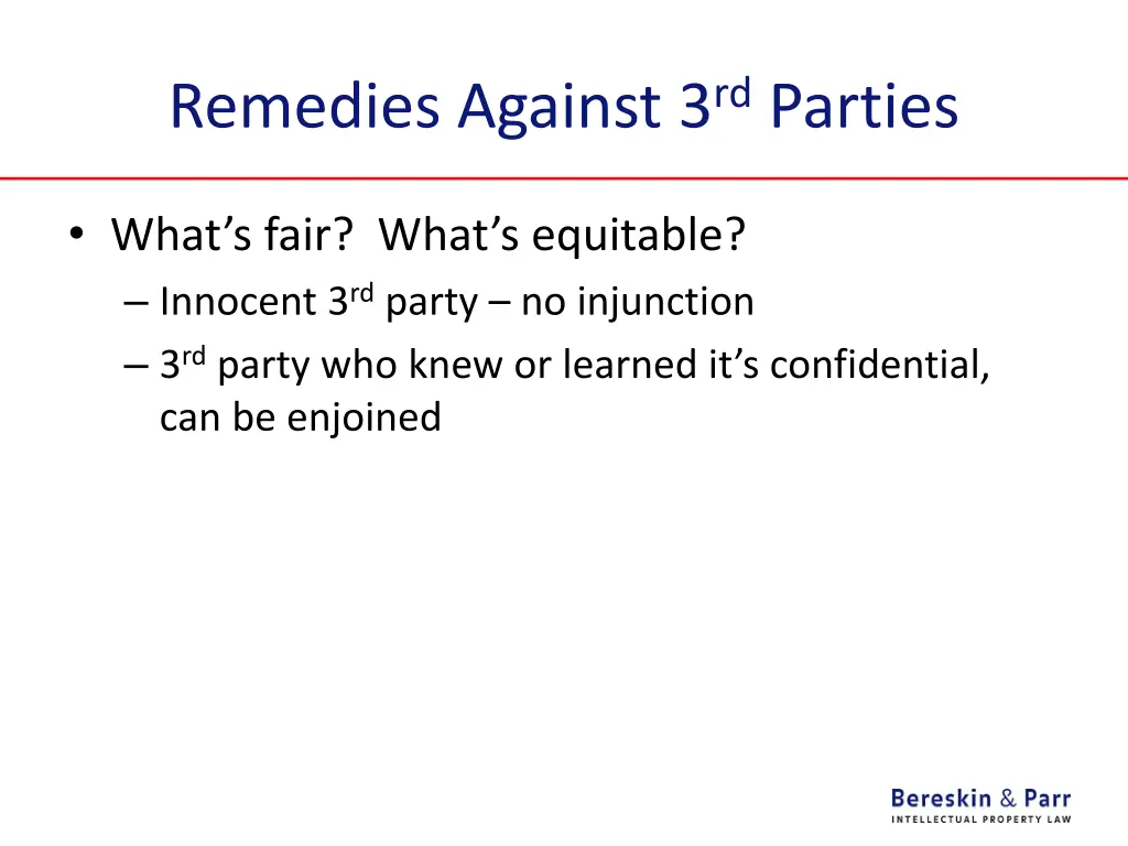 remedies against 3 rd parties