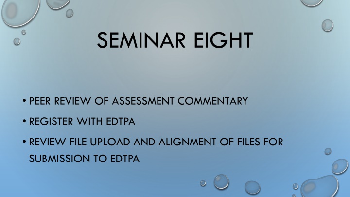 seminar eight