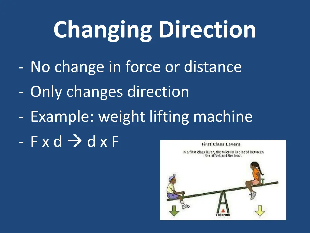 changing direction