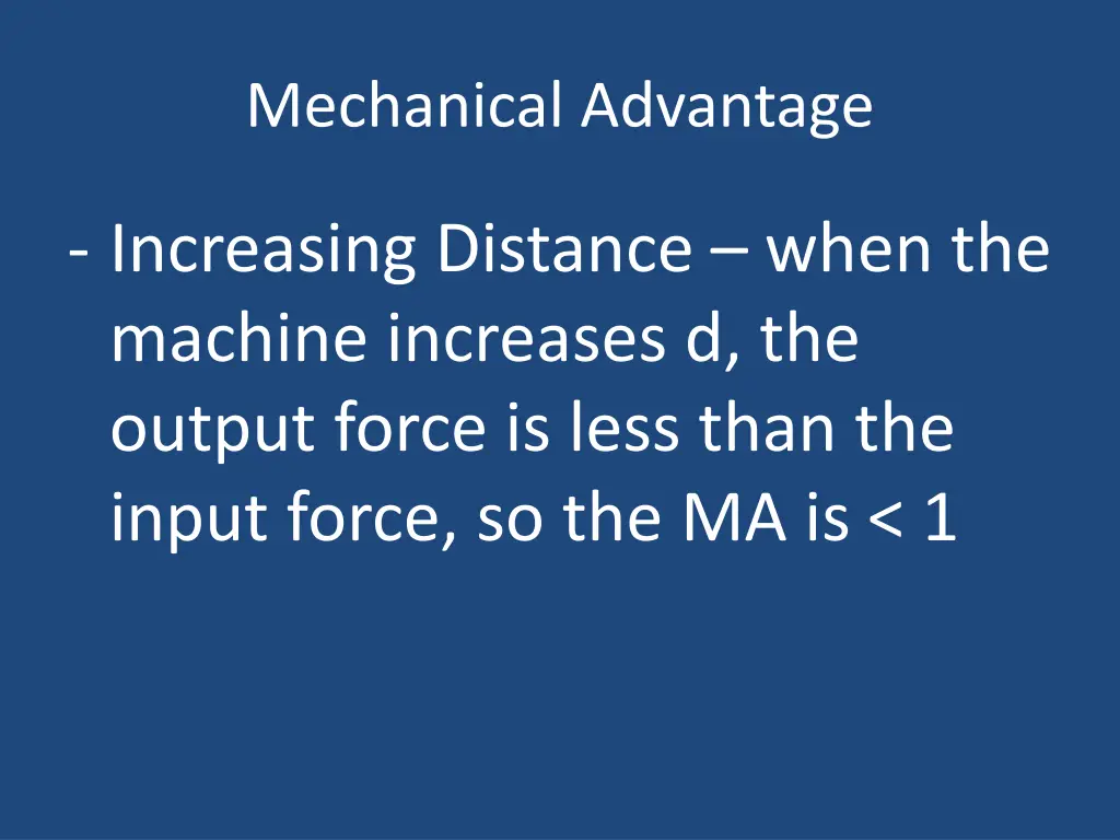 mechanical advantage 2