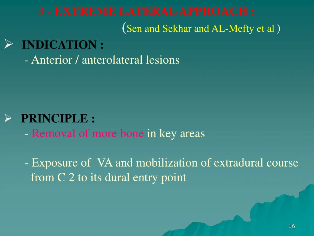 3 extreme lateral approach sen and sekhar