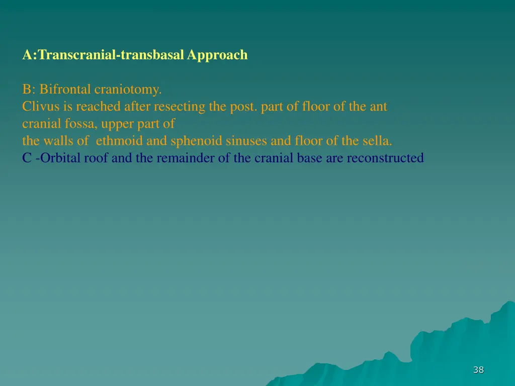 a transcranial transbasal approach