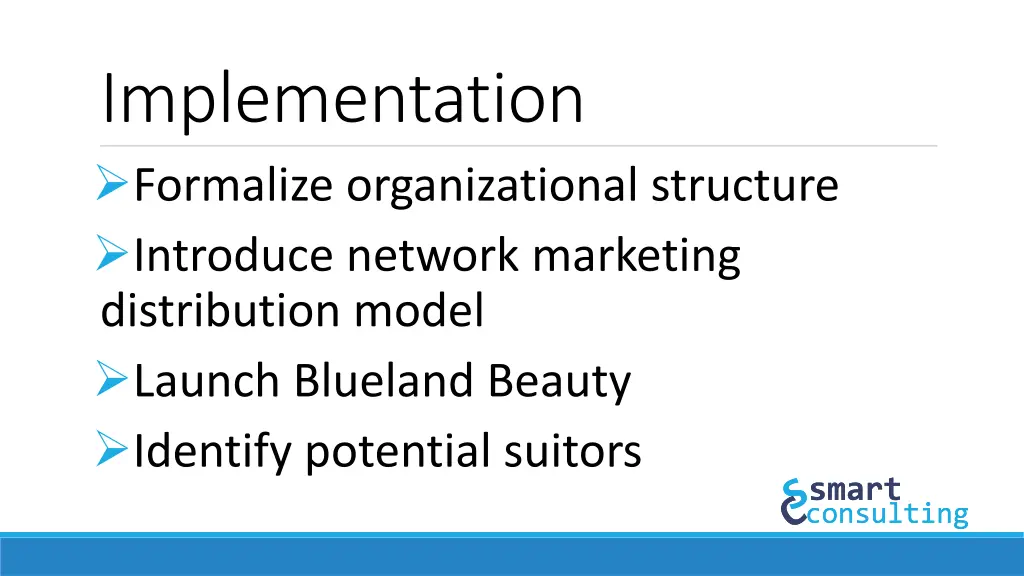 implementation formalize organizational structure