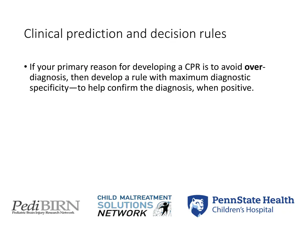 clinical prediction and decision rules 2