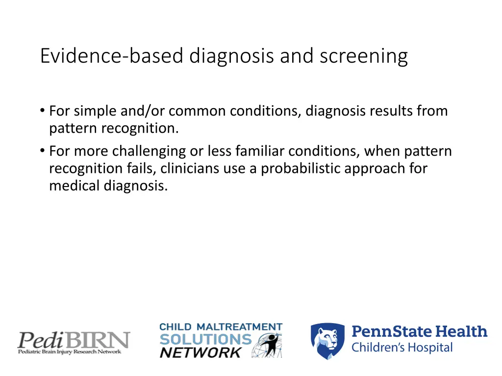 evidence based diagnosis and screening 1