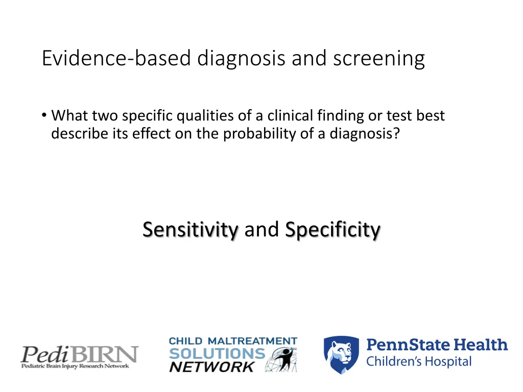 evidence based diagnosis and screening 4