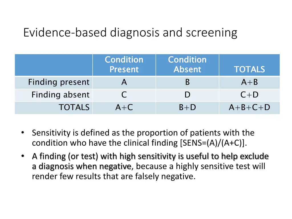 evidence based diagnosis and screening 5