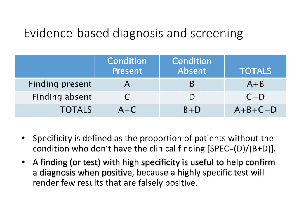 evidence based diagnosis and screening 6