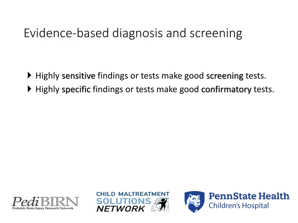 evidence based diagnosis and screening 7