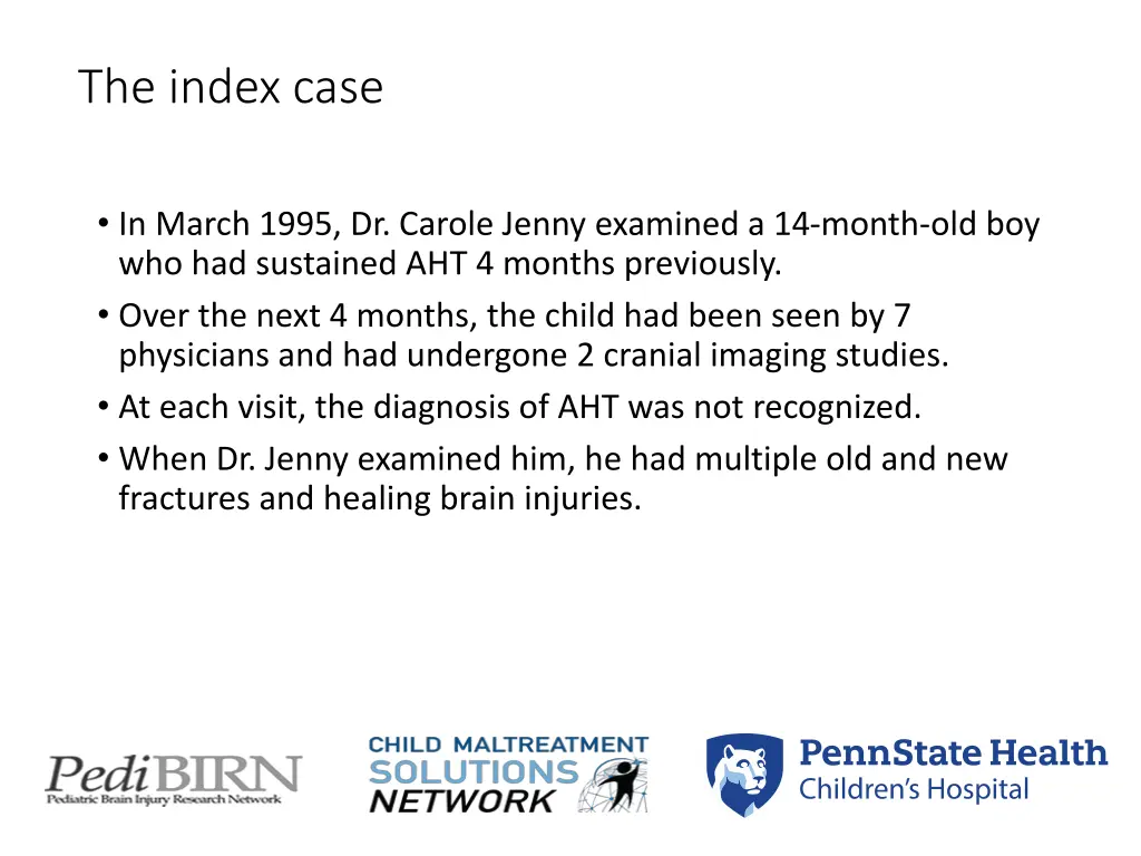 the index case