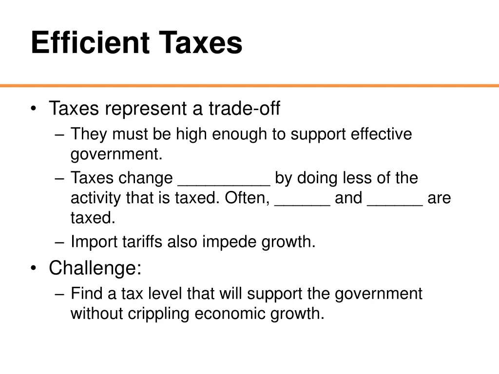 efficient taxes