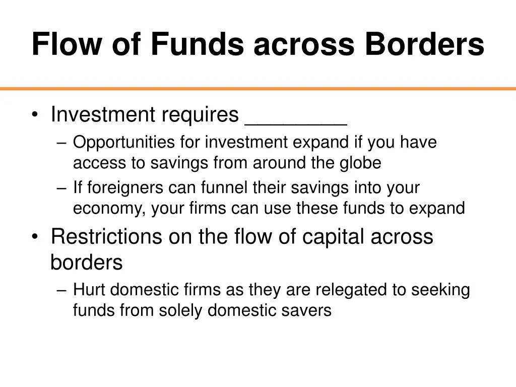 flow of funds across borders