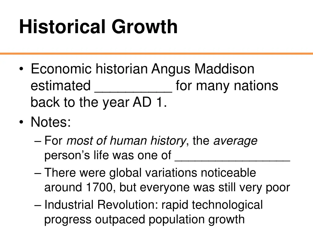 historical growth