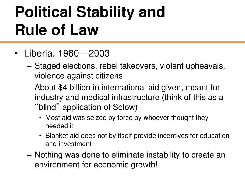 political stability and rule of law