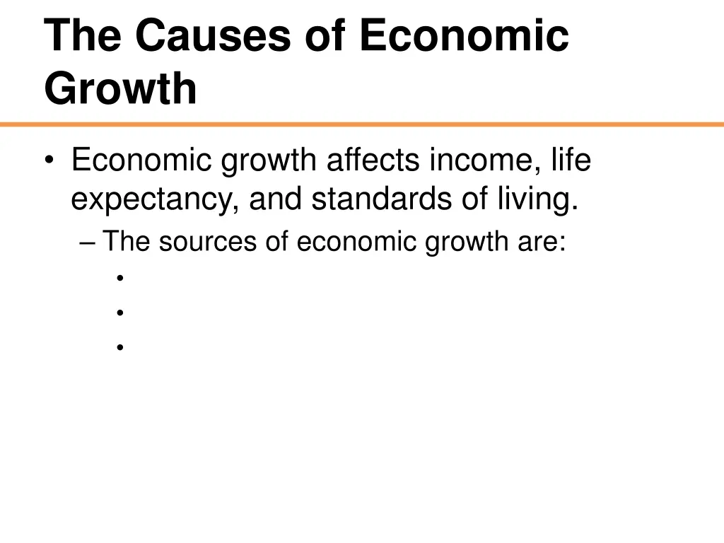 the causes of economic growth