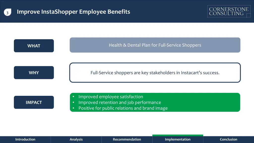 improve instashopper employee benefits