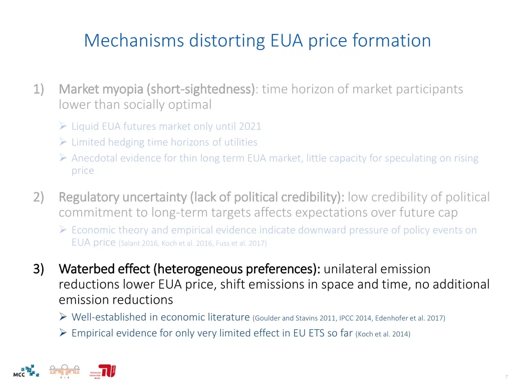 mechanisms distorting eua price formation 1