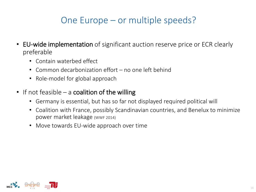 one europe or multiple speeds