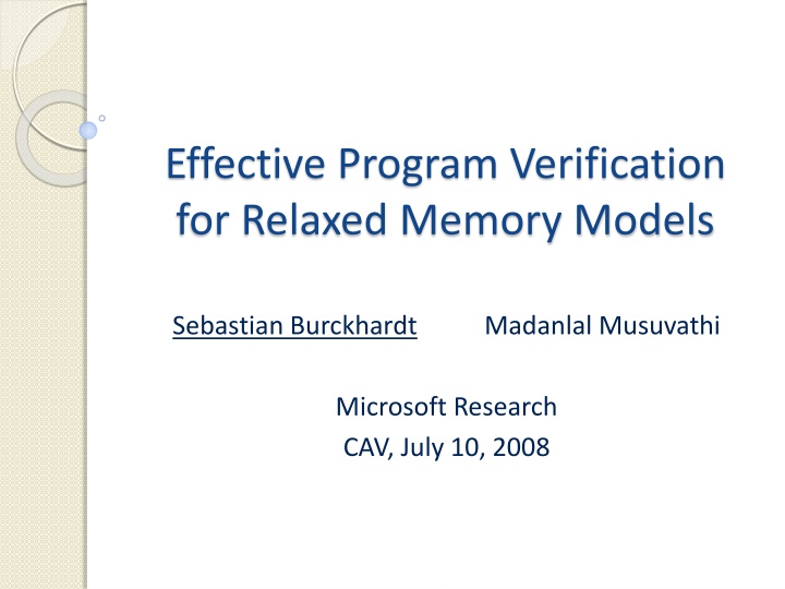 effective program verification for relaxed memory