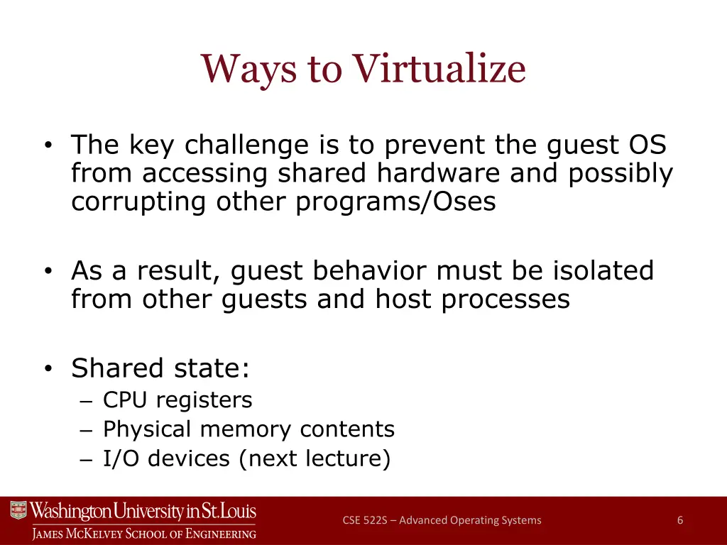 ways to virtualize