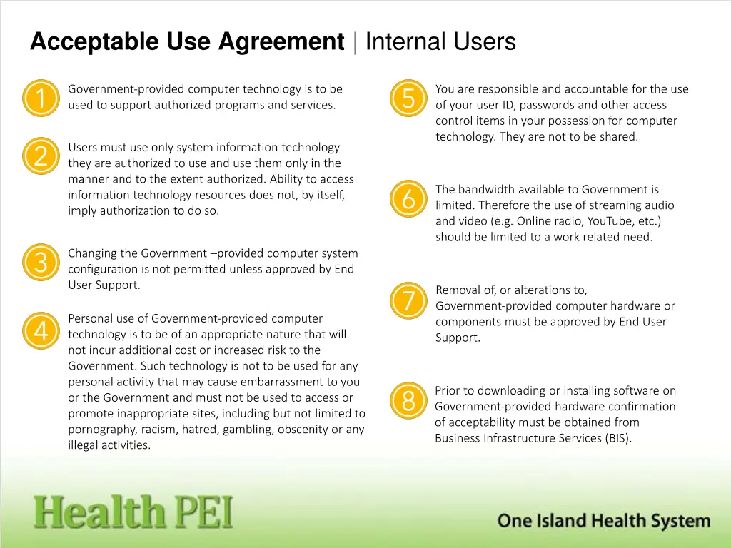 acceptable use agreement internal users