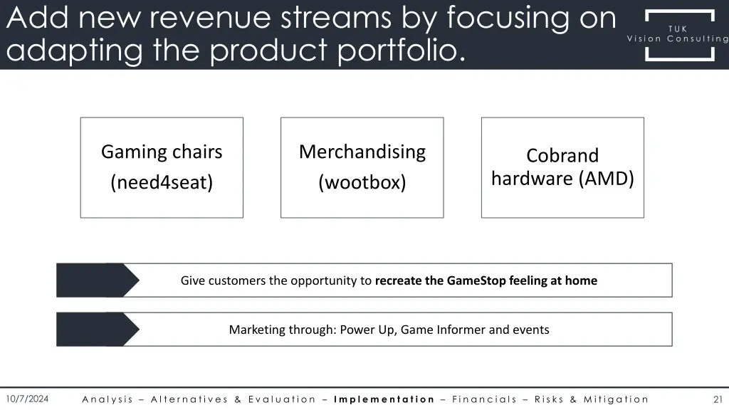 add new revenue streams by focusing on adapting