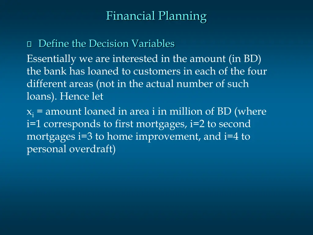 financial planning 1