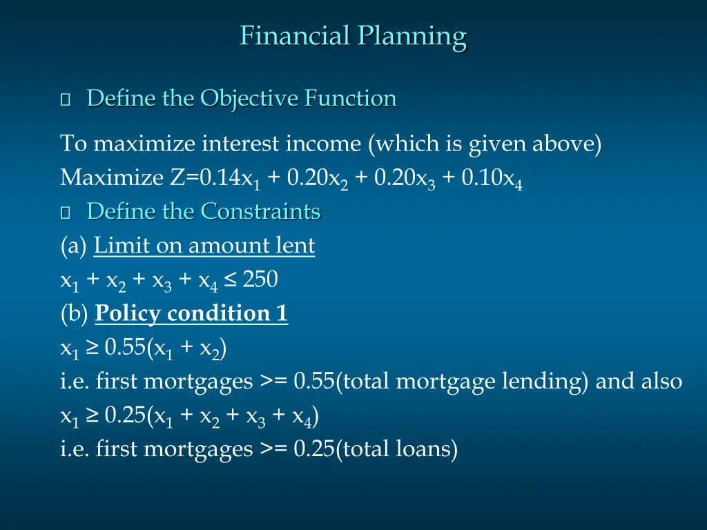 financial planning 2