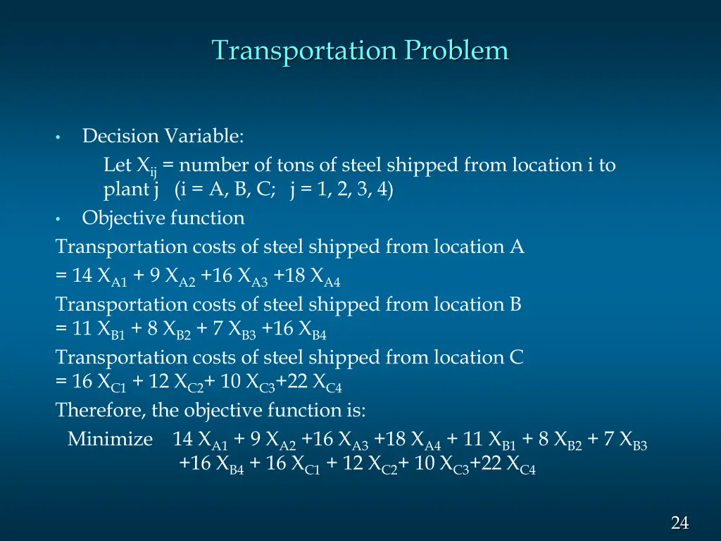 transportation problem 3