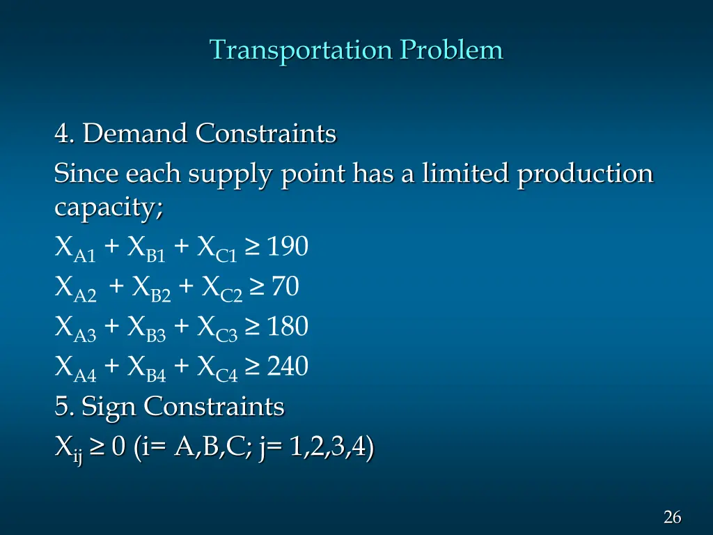 transportation problem 5